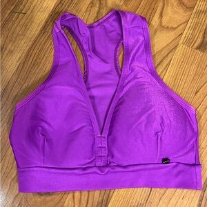 Bright purple Shimmer Padded Sports Bra